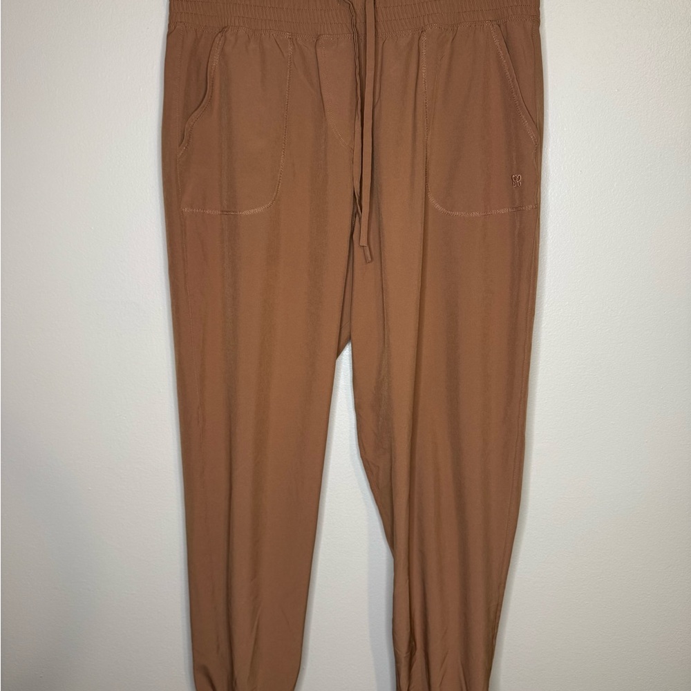 Albion Fit Brown Jogger Pants Size L Elastic Waist Athleisure